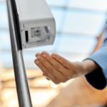 Automatic squirt of sanitizer